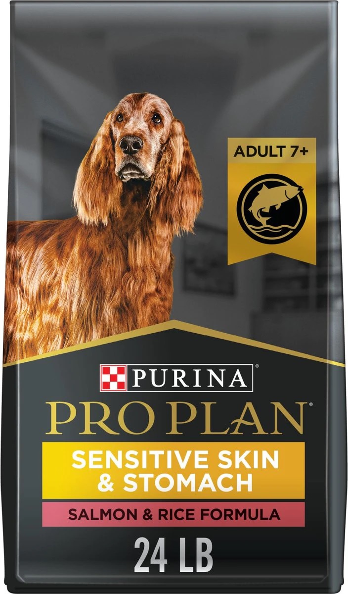 1-3 Purina Pro Plan Sensitive Skin & Stomach 7+ Salmon & Rice Formula Dry Dog Food