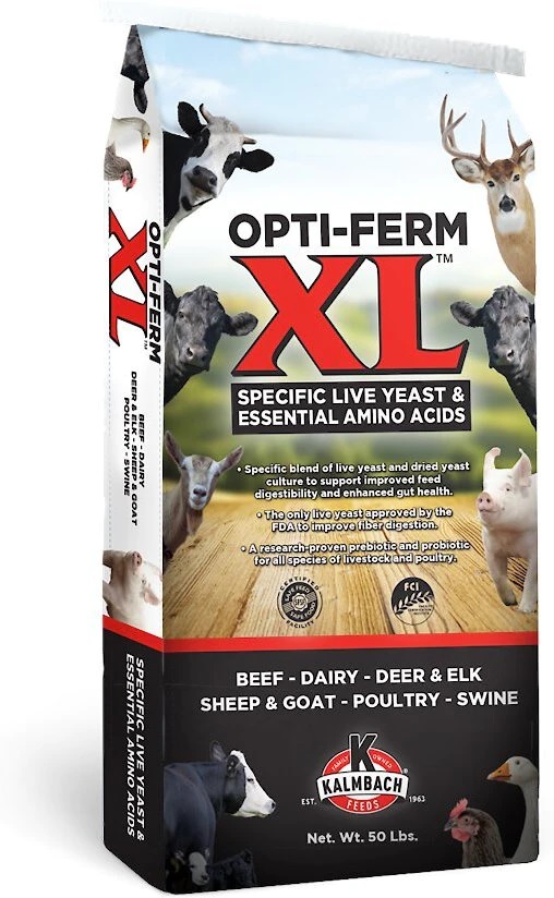 2-4 Kalmbach Feeds Opti-Ferm XL Yeast Livestock Feed, 50-lb bag